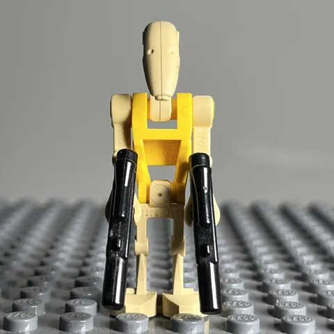 Lego Star Wars Minifigure Battle Droid Commander - Yellow Torso sw0184 2008 3F