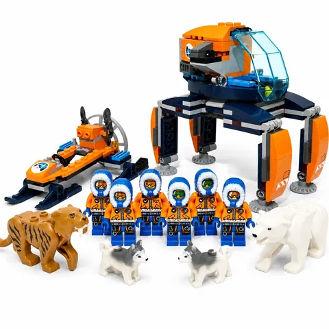 Lego Arctic Explorer Minifigure Animal Parts Lot w/ Incomplete Crawler & Glider