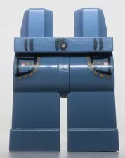 Lego Sand Blue Minifigure Legs Belt Loops Pockets Bright Light Orange Stiching