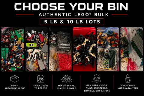 LEGO Bulk Lot 5 lbs Authentic Choose Your Bin Star Wars Castle TMNT and MORE!