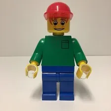 LEGO Desk Pal Stationery System Boy Red Hat Stapler Tape Eraser Sharpener 6101