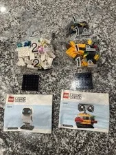 Wall-E And Eve Lego Set Brickheadz 40619 Pre Built Complete W/ Water Dmg Manuals
