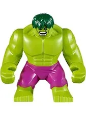 LEGO® Minifigure Super Heroes sh0371 Hulk w/Dark Green Hair and Magenta Pants