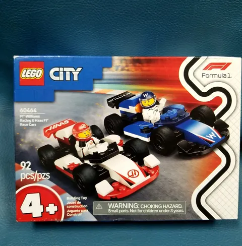 LEGO City 60464 F1 Williams Racing + Haas F1 Race Cars New Sealed