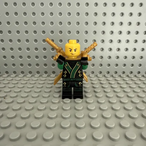 LEGO Minifigure Ninjago Lloyd Green Ninja ZX Final Battle NJO0070 NO HELMET 