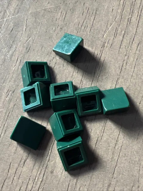 LEGO 54200 Dark Green Slope 30 1 x 1 x 2/3 Cheese Wedge 9 Pieces