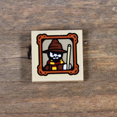 LEGO Tan Inverted 2x2 Tile Wizard Portrait Harry Potter Sticker Part 11203pb069