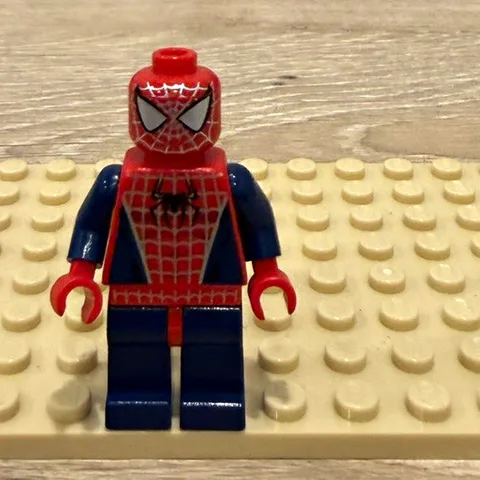 LEGO Spider-Man 2 Minifigure spd028 2004 Dark Blue Silver Webbing Raimi READ