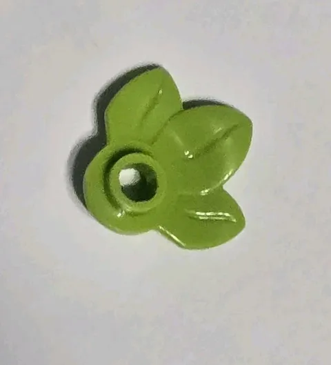 LEGO Parts - Lime Plant Plate, Round 1 x 1 with 3 Leaves - No 32607
