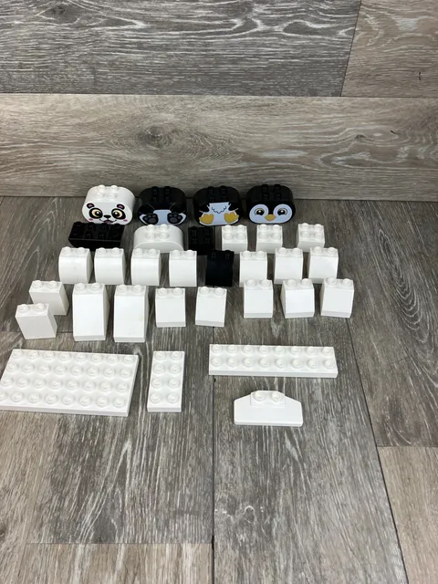 Lego Duplo Black White 31 Pieces Building Blocks Penguin Panda