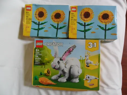 Lego Sets 31133 40524 (x2) Rabbit and Sunflowers New Sealed Squished boxes 