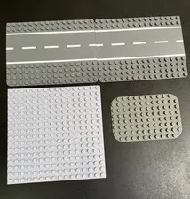 LEGO & Unbranded Base Plates: Studs 16x6, 16x16, 12x8