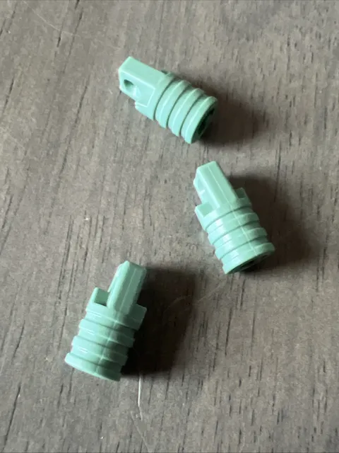 LEGO 30552 Sand Green Hinge Cylinder 1x2 Locking w/1 Finger Axle Hole 3 Pieces