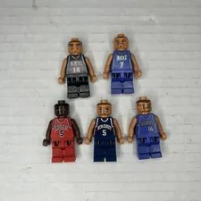 NBA Player LEGO Minifigure Lot Of 5 (Kidd, Gasol, Kukoc, Rose, Stojakovic)
