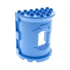 1x Lego Duplo Round Tower 4x6x6 Light Blue Knights Castle Wall Set 5635 4541749