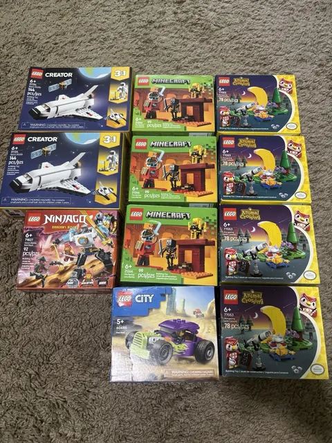 LEGO Creator, Minecraft, Animal Crossing, Ninjago, and City Sets All For 70$‼️🆒