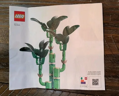 Used LEGO Botanicals Lucky Bamboo Decor for Home or Office 10344 Manual Only