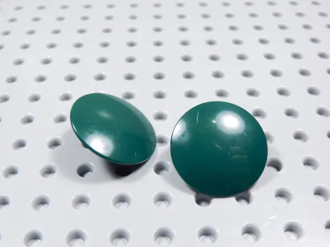 LEGO Lot of 2 Dark Green Round Blank Plain Shield Minifig BS