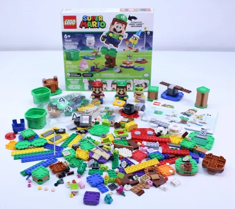Lego Super Mario Interactive Luigi Mario Figure Extra Pieces Ear Hat WORKS Lot