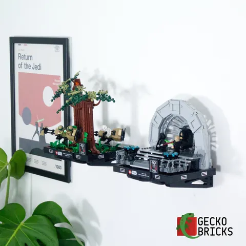 3D Printed Wall Mount for LEGO® Star Wars Diorama Sets - Gecko Bricks