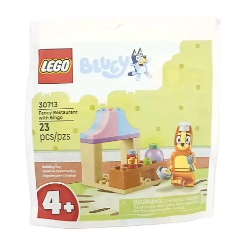 LEGO® BLUEY™ Fancy Restaurant with Bingo Paper Bag 23 Piece Building Set 30713