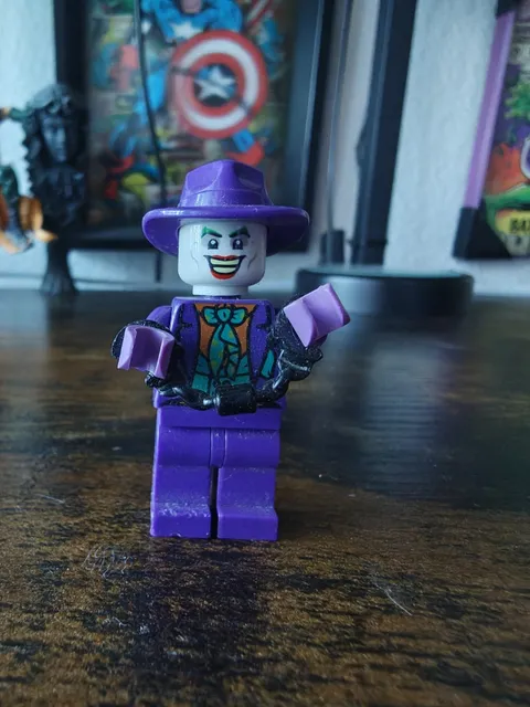 Lego Minifigure DC Super Heroes The Joker w/Fedora hat sh900 sh0900