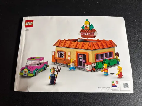 LEGO 10352 Simpsons Kristy Burger Instruction Manual Only