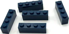 Lego 5 New Dark Blue Bricks Building Blocks 1 x 4 Parts