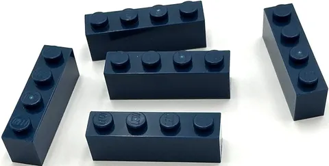 Lego 5 New Dark Blue Bricks Building Blocks 1 x 4 Parts