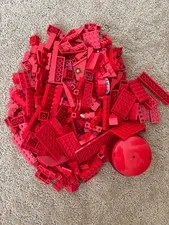 200 Random Red Lego pieces 