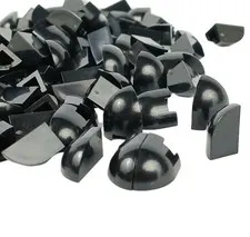 100 Pieces LEGO® Black Slope, Curved 1 x 1 x 1 1/3 Corner Round 1871