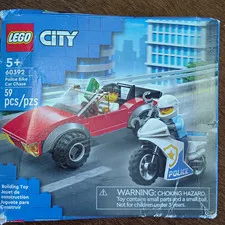LEGO City Police 60392 Police Bike Car Chase Complete Set 59pcs Age 5+ Box
