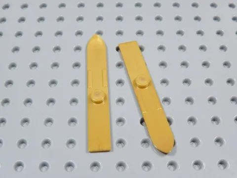 LEGO Lot of 2 Pearl Gold Ski Skis Sports Gear Utensil Minifig BT
