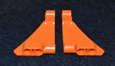 (2 - 1 pr) 4x4 Orange Technic Curved Panel Tapered Bricks ~ New Lego Parts ~