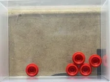 LEGO Parts - Red Plate, Round 1 x 1 - No 4073 - QTY 5