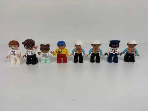 LEGO DUPLO People Figure Lot Doctor Nurse Pilot Construction Worker Child 8pc