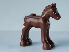 LEGO Friends Horse Foal Pony 11241pb04 Reddish brown eyes 3 eyelashes 41089