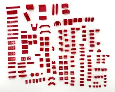LEGO Red Replacement Parts 170 Pieces