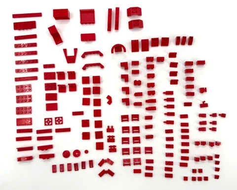 LEGO Red Replacement Parts 170 Pieces