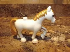 LEGO Duplo Cinderella's Castle Set 6153 - White Horse Gold Mane Part ONLY