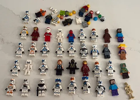 LEGO Minifigure Lot Star wars marvel Minecraft and more. Read description!!! C