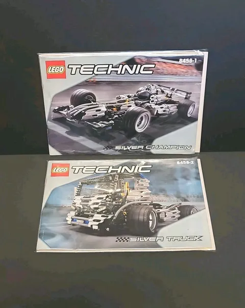 LEGO 8458-1 and 8458-2 Technic Silver Champion & Truck Instruction Books Manuals