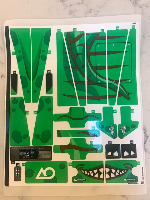 LEGO STICKER SHEET for 42224, Sheet 2, Porsche 911 GT3 R REXY AO Racing, New!