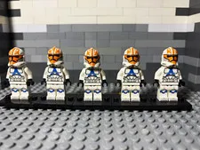 LEGO STAR WARS Clone Trooper 332nd No Holes Lot of 5 w/ Blasters