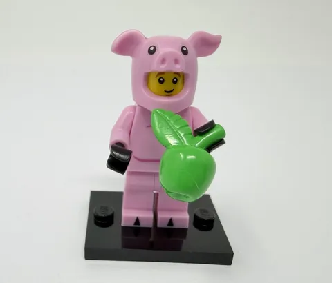 LEGO Series 12 Pig Piggy Guy Minifigure, Green Apple, Retired