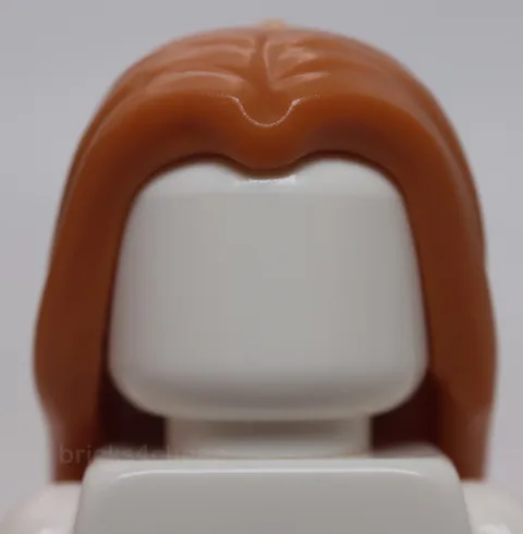 Lego Medium Nougat Minifigure Hair Long Parted in Center