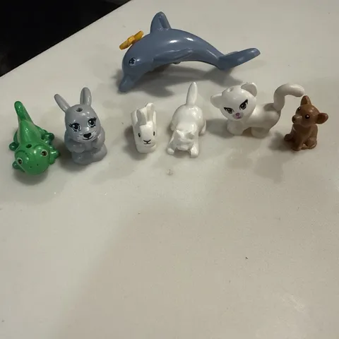 Lego Animals. Lot Of 7. Dogs, cats, dolphin, Bunny