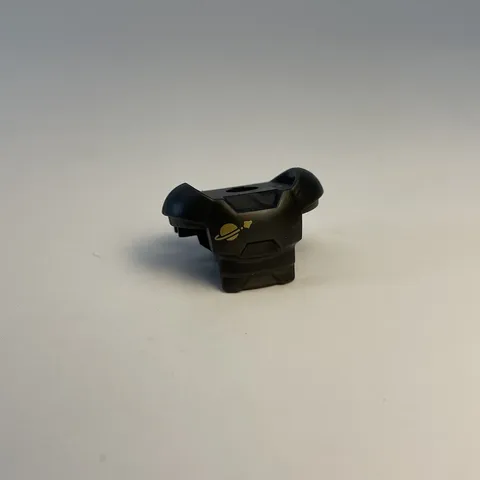 LEGO Minifig Space Armor w Shoulder Protection Gray w Gold Classic Space Logo