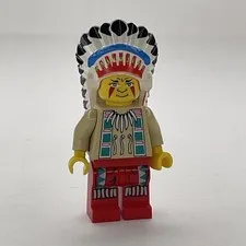 Big Chief Rattle Snake Native Minifigure From Lego Set #6746 Chief's Tepee RARE!