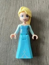 LEGO dp015 Elsa - NO Sparkly Light Aqua Cape, NO Lavender Hair Bow